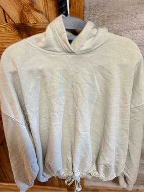 H&M  Light Sage Drawstring Hem Hoodie